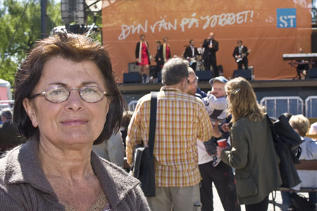 Tanja Bojovic, ST-medlem vid Migrationsverket, hade tagit semester för att kunna vara med vid kongressinvigningen i Kungsträdgården