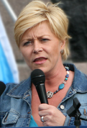 Siv Jensen, Fremskrittspartiet, tros bli finansminister. Foto: Kjetil Ree CC BY SA. 